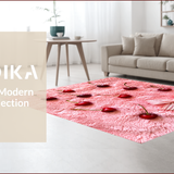 Ultra Soft Area Rug, Non Slip, Stain Resistant, Washable Area Rugs for Living Room, Bedroom, Fluffy Pink Coquette Bathroom Decor(Pink)