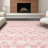 Ultra Soft Area Rug, Non Slip, Stain Resistant, Washable Area Rugs for Living Room, Bedroom, Pink Bow Area Rug, Chic Design(Pink)