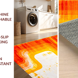 Ultra Soft Area Rug, Non Slip, Stain Resistant, Washable Area Rugs for Living Room, Bedroom, Innovative Soft-Touch Artistic Flair(Orange)