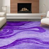 Ultra Soft Area Rug, Non Slip, Stain Resistant, Washable Area Rugs for Living Room, Bedroom, Chic Modern Pastel Fusion(Purple)