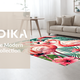 Ultra Soft Area Rug, Non Slip, Stain Resistant, Washable Area Rugs for Living Room, Bedroom, Seasonal Summer Botanical Visuals(Pink)
