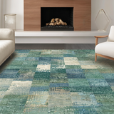 Ultra Soft Area Rug, Non Slip, Stain Resistant, Washable Area Rugs for Living Room, Bedroom, Subtle Seahorse Rug:  Printed Coastal Area Rug(Blue)