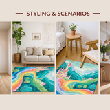 Colorful Rainbow Dreamscape Design(Blue)