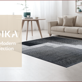 Ultra Soft Area Rug, Non Slip, Stain Resistant, Washable Area Rugs for Living Room, Bedroom, Contemporary Black Living Room Hand-Woven Wool Rug(Black)