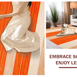 Ultra Soft Area Rug, Non Slip, Stain Resistant, Washable Area Rugs for Living Room, Bedroom, Rustic Earthy Solid Hue(Orange)