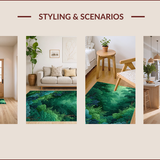 Ultra Soft Area Rug, Non Slip, Stain Resistant, Washable Area Rugs for Living Room, Bedroom, Ultra Soft Nature-Themed Kids Play Area Carpet(Green)