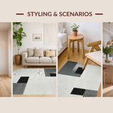 Elegant Geometric Light Grey Accent(Gray)