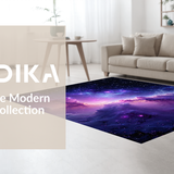 Ultra Soft Area Rug, Non Slip, Stain Resistant, Washable Area Rugs for Living Room, Bedroom, Cosmic Colorful Nebula Aesthetic(Purple)