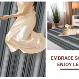 Ultra Soft Area Rug, Non Slip, Stain Resistant, Washable Area Rugs for Living Room, Bedroom, Modern Stripe Harmony Rug with Bold Parallel Lines and Crisp Contrasts Design(Black)