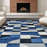 Stylish Triadic Color Block Design(Blue)