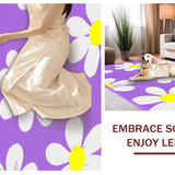 Ultra Soft Area Rug, Non Slip, Stain Resistant, Washable Area Rugs for Living Room, Bedroom, Enchanting Lavender Garden Theme(Purple)