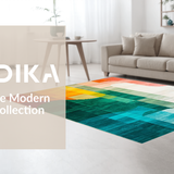 Ultra Soft Area Rug, Non Slip, Stain Resistant, Washable Area Rugs for Living Room, Bedroom, Chic Transitional Organic Shapes(Orange)