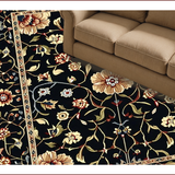 Ultra Soft Area Rug, Non Slip, Stain Resistant, Washable Area Rugs for Living Room, Bedroom, Stylish Black and Grey Elegance(Black)