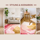 Modern Distressed Sunset Motif(Beige)
