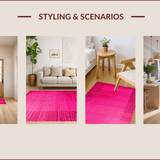 Ultra Soft Area Rug, Non Slip, Stain Resistant, Washable Area Rugs for Living Room, Bedroom, Chic Soft Animal Print Aesthetic(Pink)