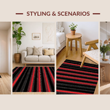 Funky Modern Abstract Glitch Motif(Black)