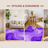 Ultra Soft Area Rug, Non Slip, Stain Resistant, Washable Area Rugs for Living Room, Bedroom, Lively Purple Watercolor Fusion(Purple)