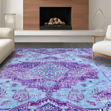 Artful Distressed Symmetrical Elements(Blue)