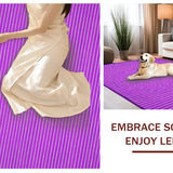 Ultra Soft Area Rug, Non Slip, Stain Resistant, Washable Area Rugs for Living Room, Bedroom, Trendy Statement Piece with Fun Design(Purple)