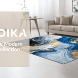 Elegant Wavy Marble Aesthetic(Blue)