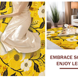 Ultra Soft Area Rug, Non Slip, Stain Resistant, Washable Area Rugs for Living Room, Bedroom, Contemporary Soft-Cornered Design(Yellow)