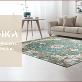 Rustic Distressed Nature Inspired Motif(Green)