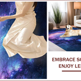 Ultra Soft Area Rug, Non Slip, Stain Resistant, Washable Area Rugs for Living Room, Bedroom, Ethereal Cosmic Starburst Tapestry(Blue)