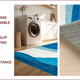 Coastal Abstract Wave Motif(Blue)
