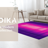 Ultra Soft Area Rug, Non Slip, Stain Resistant, Washable Area Rugs for Living Room, Bedroom, Eclectic Multi-Toned Ethnic Weave(Purple)