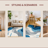 Subtle Grey Blue Geometric Elegance(Blue)