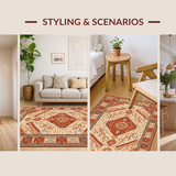 Colorful Distressed Geometric Design(Beige)