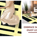Ultra Soft Area Rug, Non Slip, Stain Resistant, Washable Area Rugs for Living Room, Bedroom, Artistic Dice-Inspired Floor Accent(Beige)