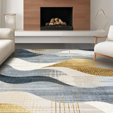 Elegant Grey Gold Geometric Fusion(Gray)
