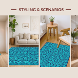 Vibrant Multi Color Geometric Design(Blue)