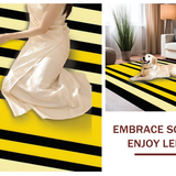 Ultra Soft Area Rug, Non Slip, Stain Resistant, Washable Area Rugs for Living Room, Bedroom, Elegant Earth Tone Zebra Motif(Yellow)