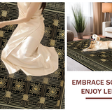 Trendy Shaggy Textured Geometric Elements(Black)