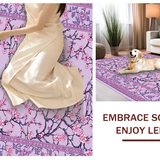 Ultra Soft Area Rug, Non Slip, Stain Resistant, Washable Area Rugs for Living Room, Bedroom, Elegant Vintage Blossom Design(Purple)