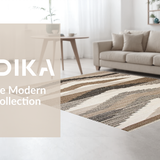 Ultra Soft Area Rug, Non Slip, Stain Resistant, Washable Area Rugs for Living Room, Bedroom, Trendy Warm Tones Weave(Beige)