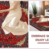 Ultra Soft Area Rug, Non Slip, Stain Resistant, Washable Area Rugs for Living Room, Bedroom, Traditional Red Dining Room Washable Area Rug(Red)