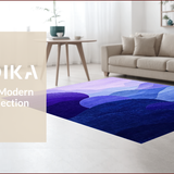Ultra Soft Area Rug, Non Slip, Stain Resistant, Washable Area Rugs for Living Room, Bedroom, Elegant Gradient Color Fusion(Purple)