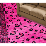 Ultra Soft Area Rug, Non Slip, Stain Resistant, Washable Area Rugs for Living Room, Bedroom, Playful Pink Animal Print Charm(Pink)