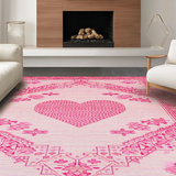 Ultra Soft Area Rug, Non Slip, Stain Resistant, Washable Area Rugs for Living Room, Bedroom, Cozy Pink Abstract Texture(Pink)
