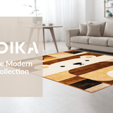 Ultra Soft Area Rug, Non Slip, Stain Resistant, Washable Area Rugs for Living Room, Bedroom, Cute Fluffy Bear Motif(Brown)