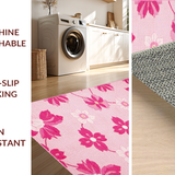 Ultra Soft Area Rug, Non Slip, Stain Resistant, Washable Area Rugs for Living Room, Bedroom, Lively Pink Nature Inspired Theme(Pink)