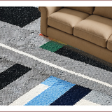 Ultra Soft Area Rug, Non Slip, Stain Resistant, Washable Area Rugs for Living Room, Bedroom, Abstract Ultra-Thin Geometric(Gray)