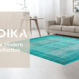 Contemporary Teal Abstract Waves(Blue)