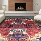 Ultra Soft Area Rug, Non Slip, Stain Resistant, Washable Area Rugs for Living Room, Bedroom, Striking Soft Graphic Motif(Red)