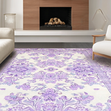 Ultra Soft Area Rug, Non Slip, Stain Resistant, Washable Area Rugs for Living Room, Bedroom, Luxurious Fluffy Modern Geometric(Purple)