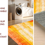 Ultra Soft Area Rug, Non Slip, Stain Resistant, Washable Area Rugs for Living Room, Bedroom, Stylish Soft Textural Appeal(Yellow)