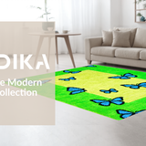 Lively Artistic Butterfly Swirl Composition(Green)